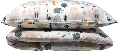 Набір постільної білизни Balbina для малюків Boho з принтом тварин (ліс) 100 x 135 см, 2 шт. (100% бавовна, застібка-блискавка)