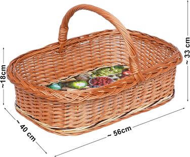 Handmade Willow Tray with Handle – Tray Basket, Basket Tray, Willow Serving Tray – Stable and Sustainable KW