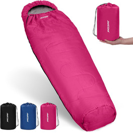 Спальний мішок 3-4 сезони Ultraleicht Mumienschlafsack (800г/1600г) для дорослих - Outdoor, кемпінг, трекінг, відпочинок в приміщенні (Rose-4 сезони)