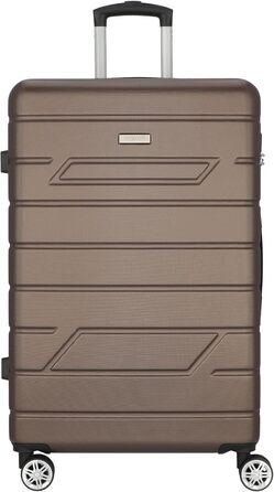 Чемодан NOWI Bergamo: XL, бронзовий, водонепроникний, 8 коліс, поворот на 360°, телескопічна ручка, повне внутрішнє оздоблення