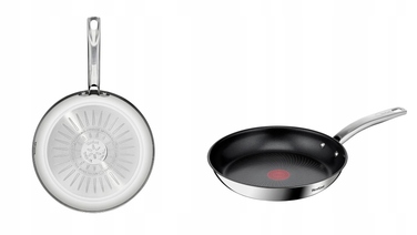 Набір сковорідок TEFAL Intuition (24, 26, 28 см) для індукційних плит, сталь з антипригарним покриттям