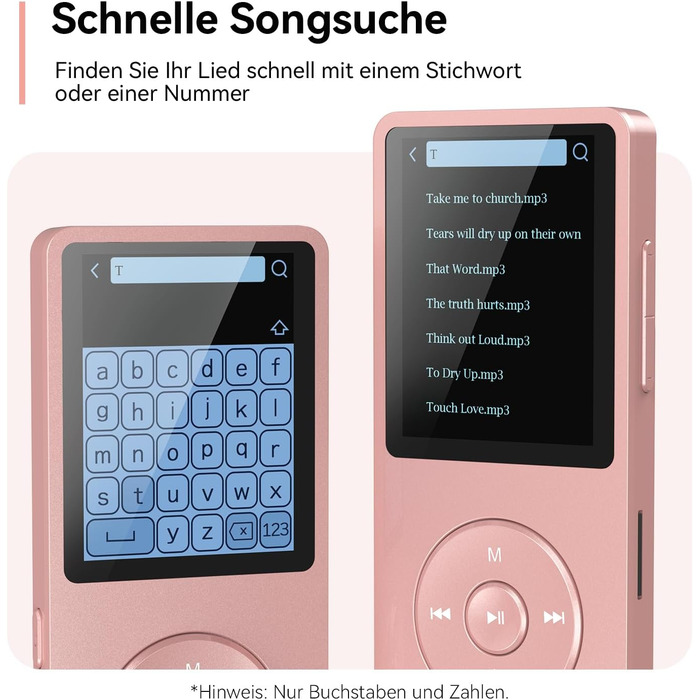 MP3 плеєр AGPTEK 64GB Bluetooth 5.3, Радіо, 1.8