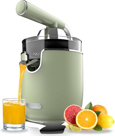 Електрична соковитискачка для цитрусових Cecotec Xqueeze RetroJuice 1000 Green - 1000W, нержавіючий фільтр, 2 конуси