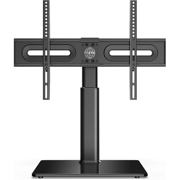 FITUEYES Adjustable TV Stand for 32-65 Inch TVs - Swivel & Height Adjustable - VESA 600x400 - White/Black