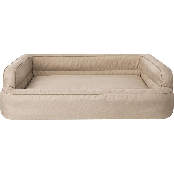 Dog bed, pet furniture, cat bed, removable cover, dog basket, dog cushion, dog lounger, sleeping places, dog sofa, Beige, XL: 96x62 cm