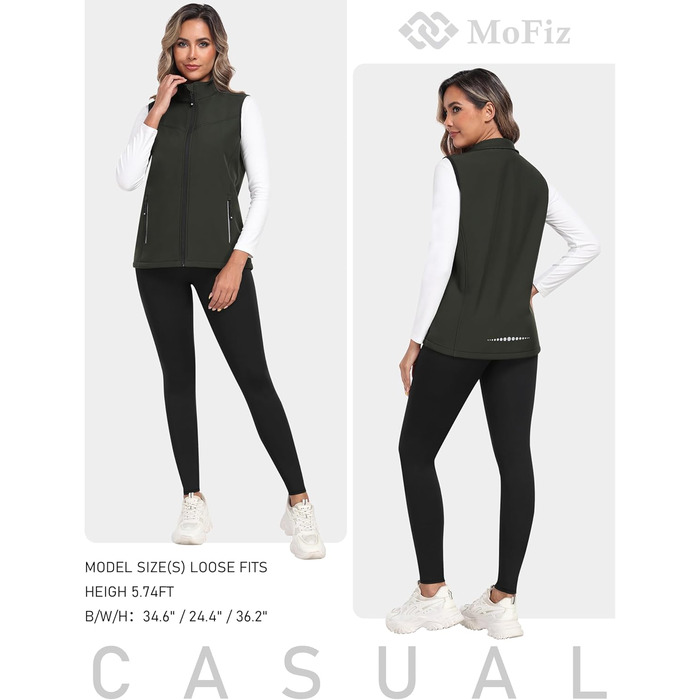 oFiz Softshell жилет Daen: теплий флісовий жилет для туризму та активного відпочинку (зелений, XXL)