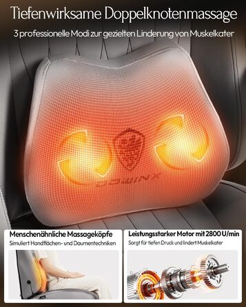 Ігрове крісло Dowinx з масажем, ергономічне, до 135 кг, сіре. Підтримка попереку та шиї, регулювання висоти, шкіра для дорослих