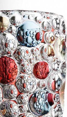 Ручна ваза з кришталевого скла з золотим візерунком, 30 см. Сучасна ваза для дому, весілля