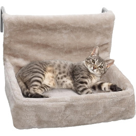 Navaris Cat Bed Heater - Heating Mat for Cats - Cat Heating Bed - Cat Bed with Heater - Cat Basket Heater - For Cats up to 15 kg - Cat Hammock Heater - Beige