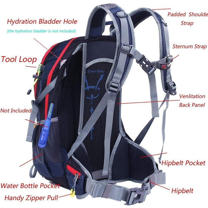 EGOGO 30L Waterproof Hiking Backpack Camping Backpack with Rain Cover Running Cycling Outdoors S2310