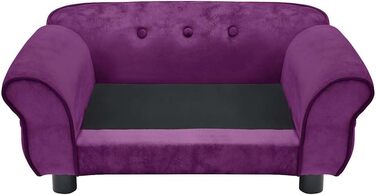 Софа для собак VidaXL, 72x45x30 см, плюшеве ліжко для собак/кішок, фіолетовий