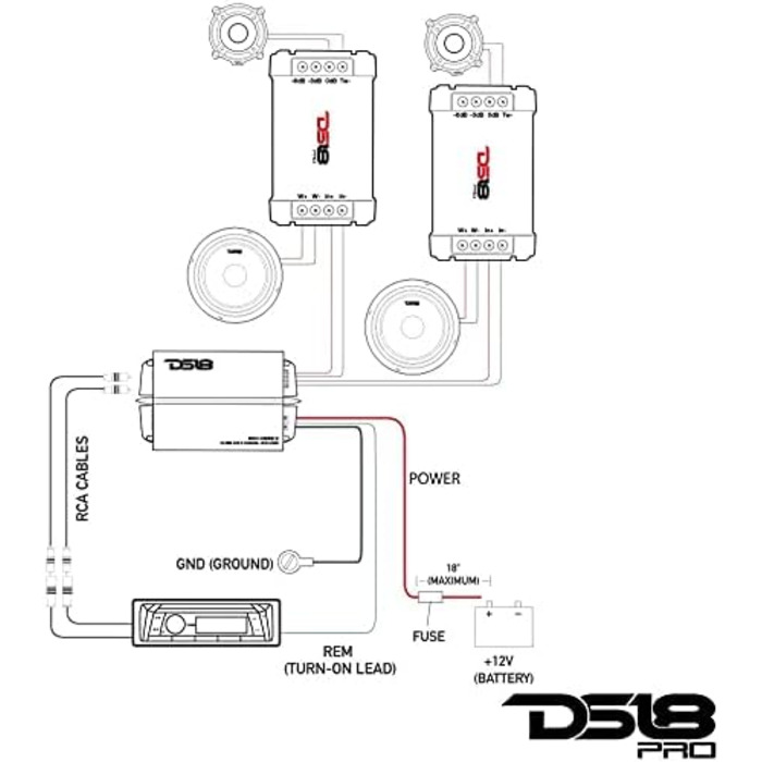 Пасивний кросовер DS18 PRO-CFX для автозвуку, 2-смуговий, до 300 Вт, ідеально для твітера та середньочастотника, 2 шт.