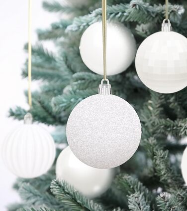 36 блакитних новорічних кулі для прикраси ялинки, 6 см, святкова декорaція