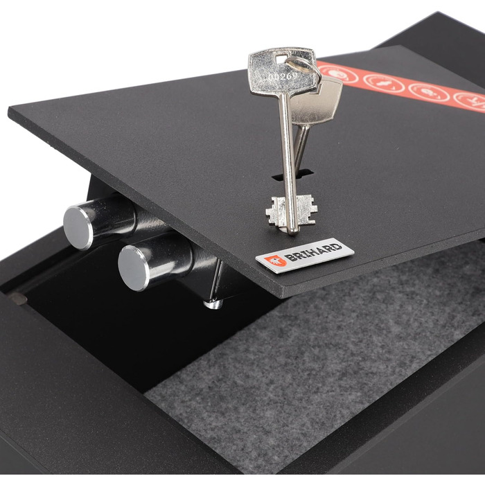 Вбудований сейф для підлоги з ключовим замком Tresor – сейф для підлоги, 4L, 13x39x21 см