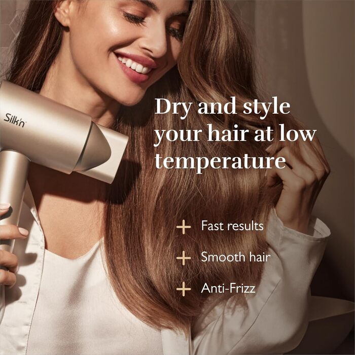 Фен Silk'n SilkyAir Pro з безщітковим мотором та іонізацією - преміум якість, колір шампань
