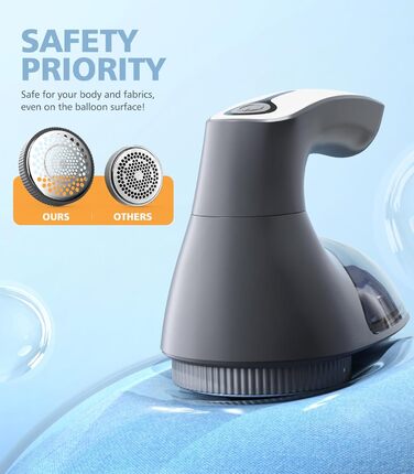 Електричний видалення ворсу POPCHOSE: бездротовий прилад для одягу з 2 лезами, USB-зарядка