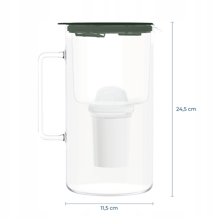Скляний фільтр-кувшин Wessper D4 Borosilicate Mini FF GE з фільтром