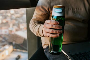Kambukka Water Bottle - ELTON Model - 500/750/ - Water Bottle - dirt and odor resistant - shockproof - dishwasher safe - easy to clean - Milliliter markings (Olive Green 2.0, 1000 ml)