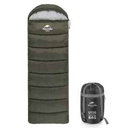 Спальний мішок Naturehike у формі ковдри з капюшоном, всесезонний, легкий та комфортний для кемпінгу та подорожей