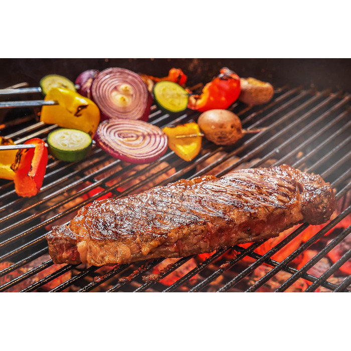 Решітка для гриля BitWa 48x48 см, масивна сталева, для BBQ та тричерного гриля