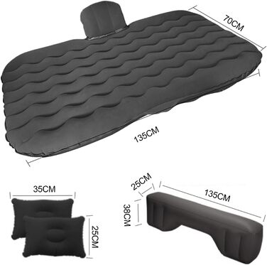 Надувна матрац для авто Ergocar з насосом: для кемпінгу, подорожей, пляжу