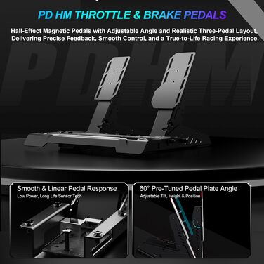 PXN V10 Ultra Gaming Руль для ПК, PS4, Xbox з Direct-Drive та педалями, 270°