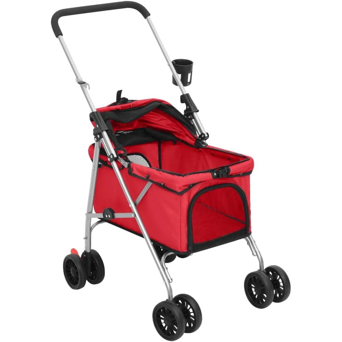 ВідаXL Кія для собак, складаний, 76x50x100 см, Оксфордська тканина, червоний