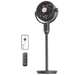 PELONIS Smart вентилятор підлоговий з осциляцією, DC мотор, 9 швидкостей, 26dB, регульована висота 36-110см, 9H