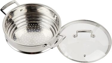 Пароварка Le Creuset з нержавіючої сталі з скляною кришкою, 24 см