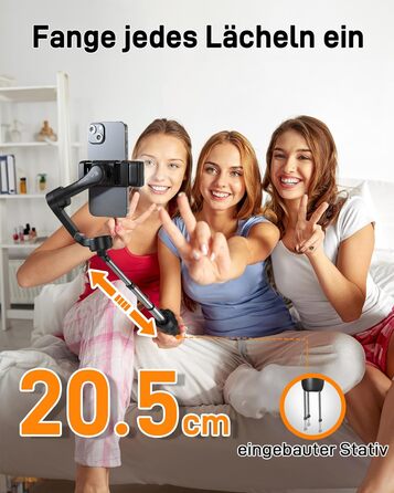 Hohem iSteady V3 - Стабілізатор для смартфона з контролером, AI-трекером, телескопічною штангою та штативом, чорний