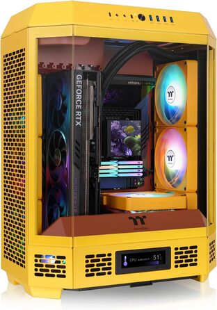 Корпус ПК Thermaltake The Tower 600 ATX з вертикальним дизайном, 3 скляні панелі, 2 вентилятори 140мм, підтримка радіатора 420/360мм, USB-C, білий (Butter Caramel)