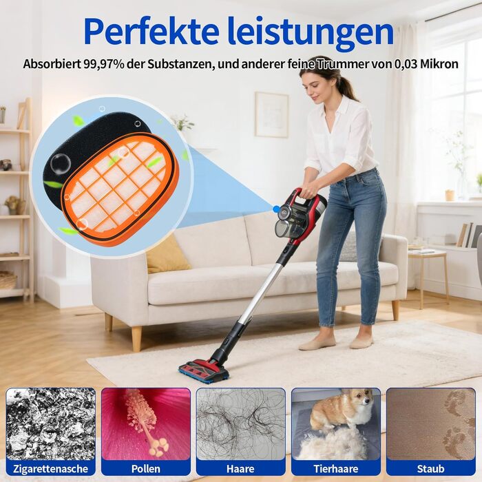 Комплект фільтрів (4 шт.) та щіток (2 шт.) для акумуляторного пилососа Philips SpeedPro Max (FC5005/01, FC6728, FC6727, FC6822, FC6812, XC7042/01, XC8045/01, XC8147/01)