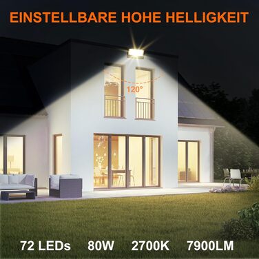 DUSKTEC LED Floodlights Outdoor RGB, Colorful Floodlight 80W, Dimmable Outdoor Floodlight with APP, Outdoor Bluetooth Floodlight with Plug Color Changing Warm White, Tree Floodlight IP66 Waterproof for Garden