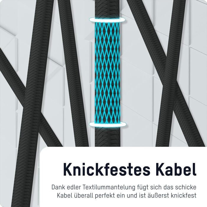 Кабель Ansmann USB-C для швидкої зарядки смартфонів, планшетів, ноутбуків (до 140W), 60 см