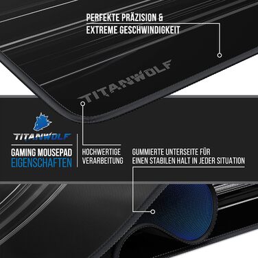 Ігровий килимок для миші Titanwolf XXXL (1200x600 мм) з принтом — великий килимок для миші та клавіатури, підвищення точності та швидкості