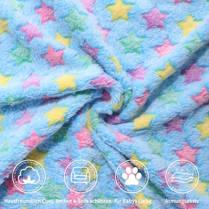 М'яка ковдра для собак та котів Demigeat, 3 шт. - тепла, миюча, для літа та весни, велика зірка