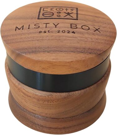 Misty Box – Преміум гріндер-крашер з дерева, 4-частинний, 67 мм, довговічний дерев'яний подрібнювач, ідеальний для подарунка