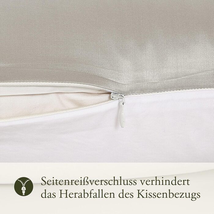 LILYSILK 19 Momme Silk Pillowcase Mulberry Silk with Cotton Back Unisippers Hair and Skin Care Silk Pillow Cover for Pillows 1 Piece (Silver Gray, 80x80cm)