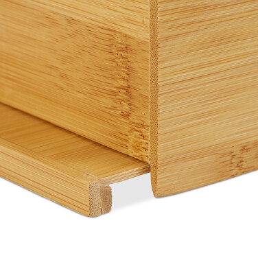 Relaxdays Cosmetic Tissue Box Bamboo 27.5 cm