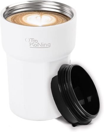 Термокружка 350 мл з кришкою, що не протікає, з нержавіючої сталі для кави, чаю та напоїв на винос