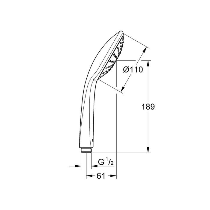 Душова лійка Grohe Euphoria 110 Mono 27265000, хром
