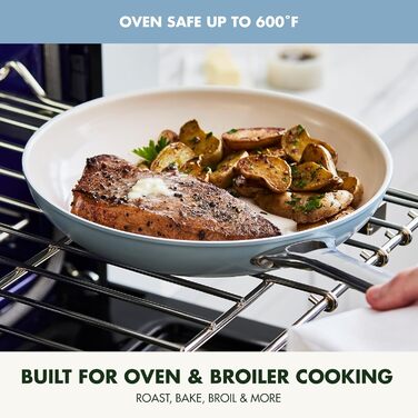 GreenPan Padova Pro набір кухонного посуду 10 предметів: антипригарне покриття, індукція, нержавіюча сталь, CeramTec, без PFOA/PFAS