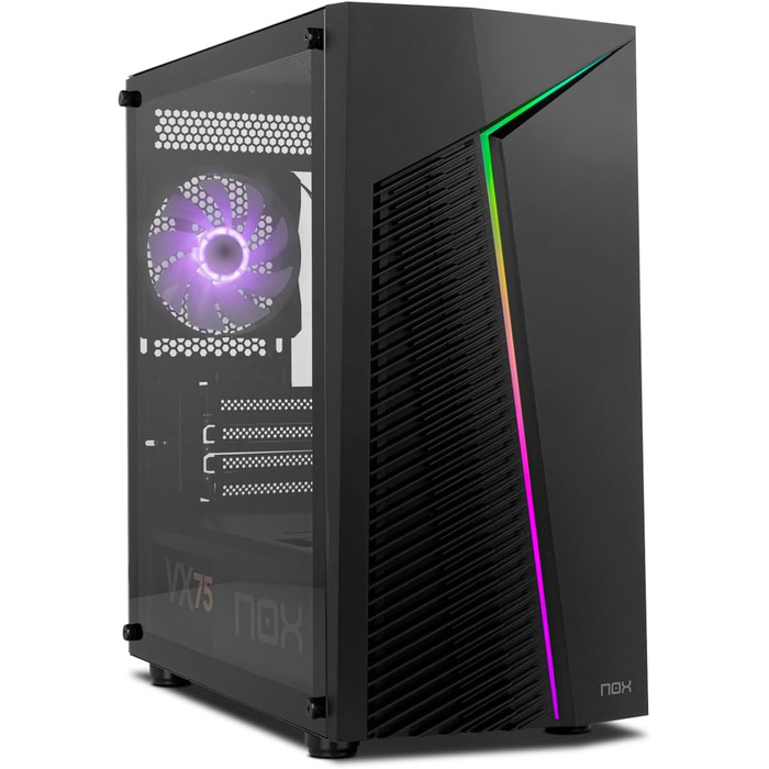 Комп'ютерний корпус INFINITITY ZETA NOX COOLBAY RX - NXCBAYRX, ATX/Micro ATX, USB 3.0, металева сітка, підтримка 3 вентиляторів, 4 HDD, відеокарта до 370 мм, чорний