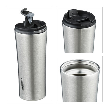 Relaxdays Stainless Steel Thermobecher 400ml