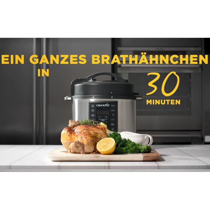 Мультиварка Crock-Pot Turbo Express: 14-в-1, 5.6 л, CSC062X | Мультикухня для приготування на пару, тушкування та швидкого приготування