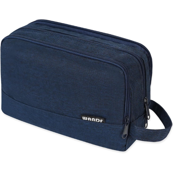 Чоловічий дорожній набір для туалетних речей WANDF, косметичка-органайзер для подорожей (Denim Pure Marineblau)