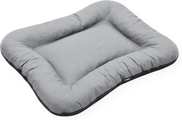 Ліжко для собак середніх порід 4L Textil KLEO, 90x70 см, водонепроникне, з блискавкою, темно-зелене/сіре