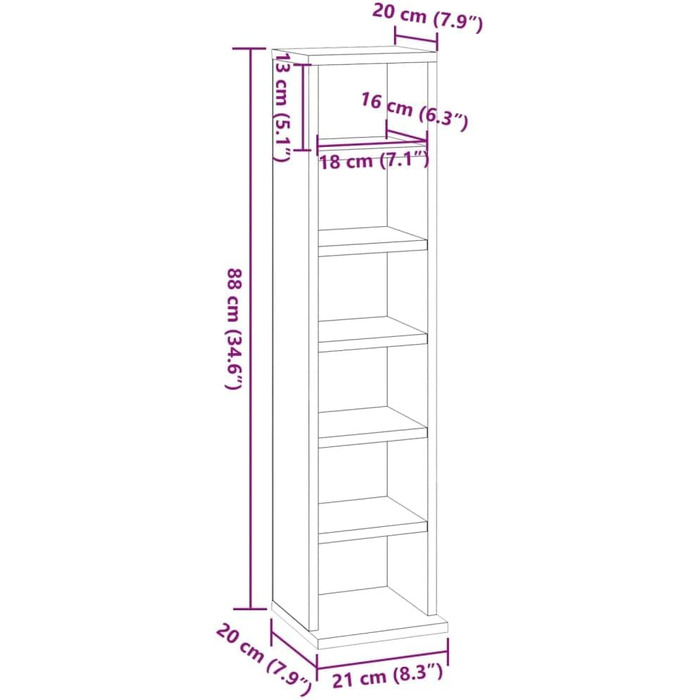 vidaXL CD Rack with Ample Storage