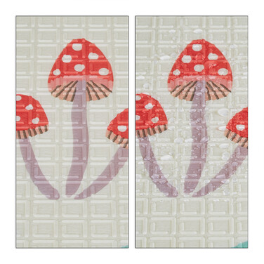 Relaxdays Foldable Play Mat with Forest Animals