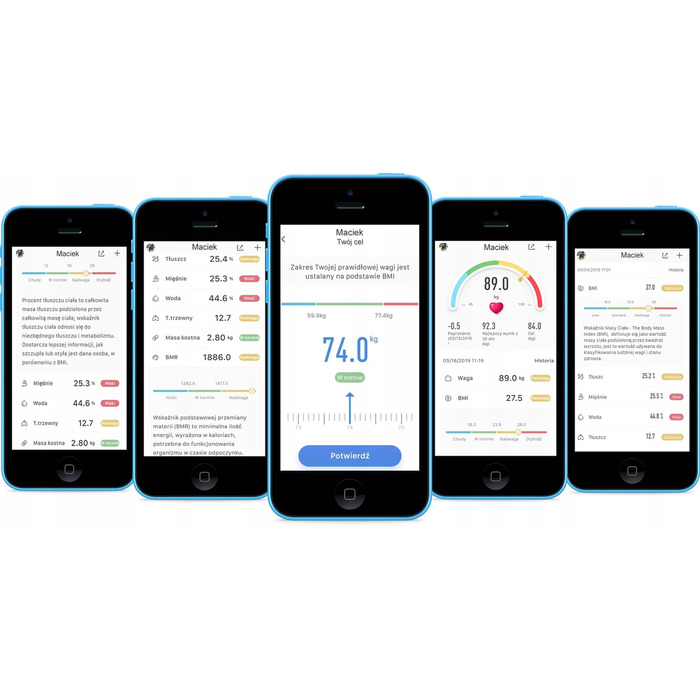 Розумні аналітичні ваги для ванної кімнати GreenDream SMART+ (Android, iOS)